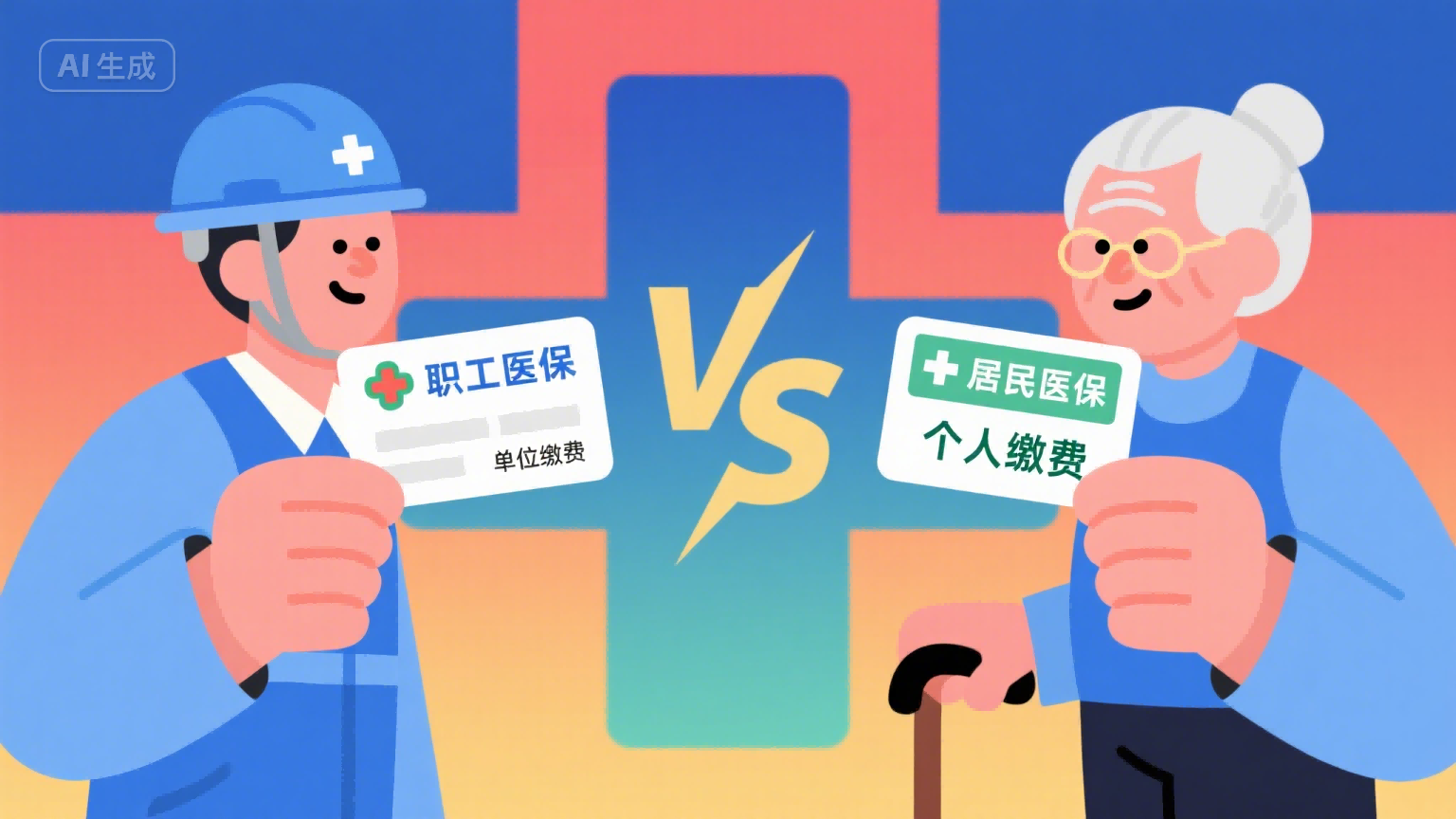 一分钟教你区分职工医保和居民医保的差别！